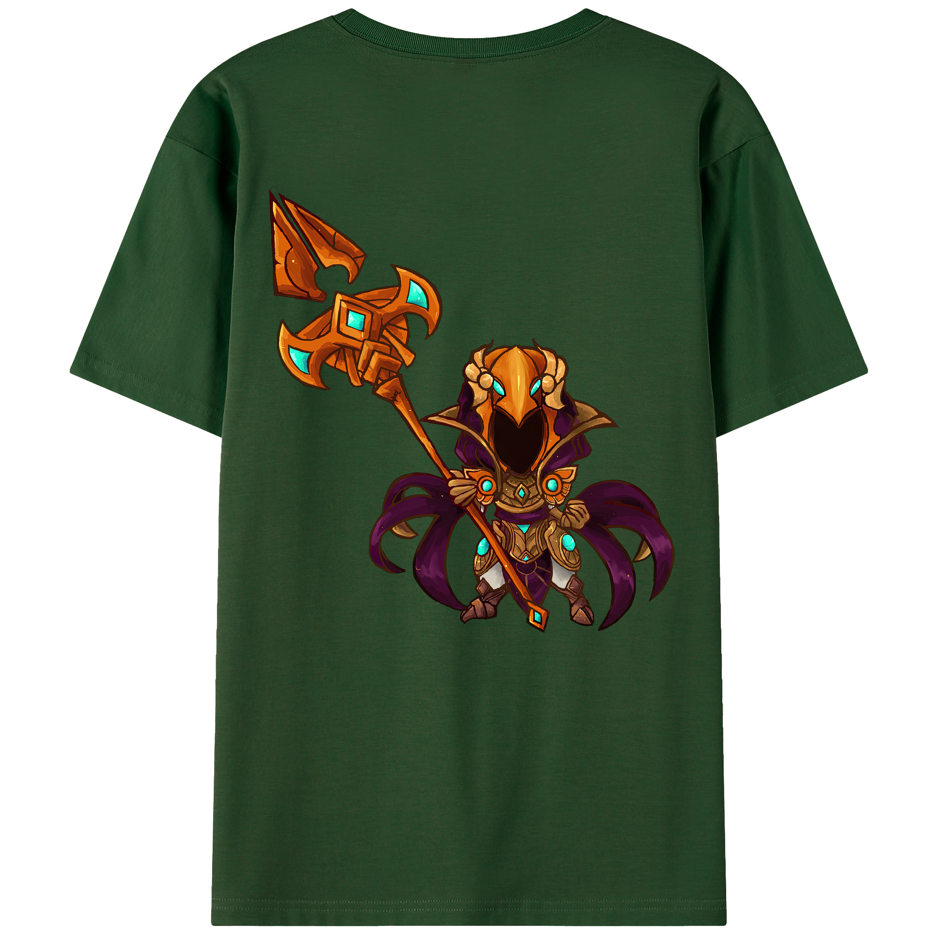リーグ・オブ・レジェンド League of Legends LOL 綿100％半袖Tシャツ（背面プリント）